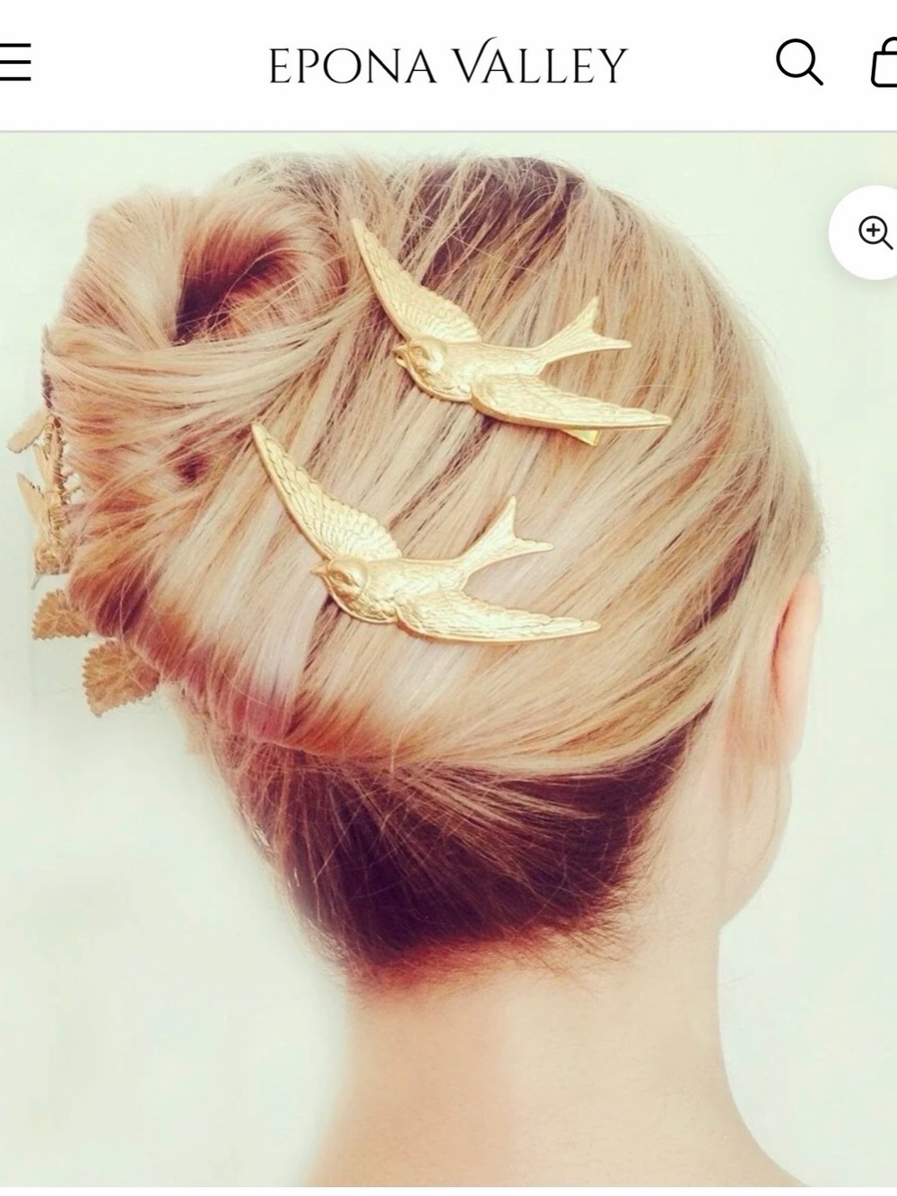 Epona Valley Gold-Toned Hair Clips - Set of 2